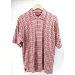 Austin Reed London Striped Long Sleeve Polo Shirt‎ Men's Size L Multicolor